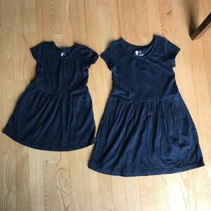 Matching Primary short sleeve dresses black sister match size 2 4-5 4 5 pockets